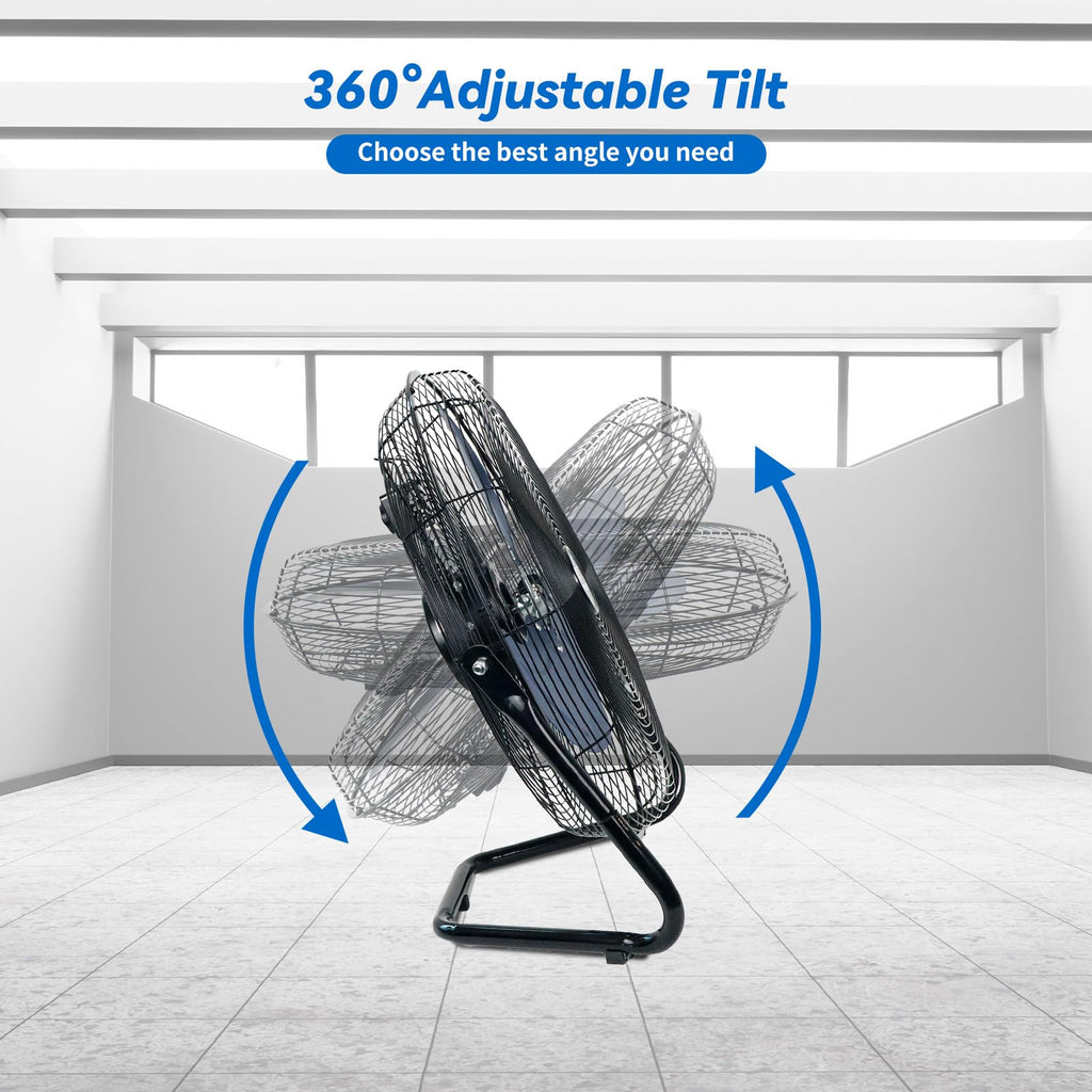 20 Inch High Velocity Floor Fan and 1500W Portable Electric Heater Z7610