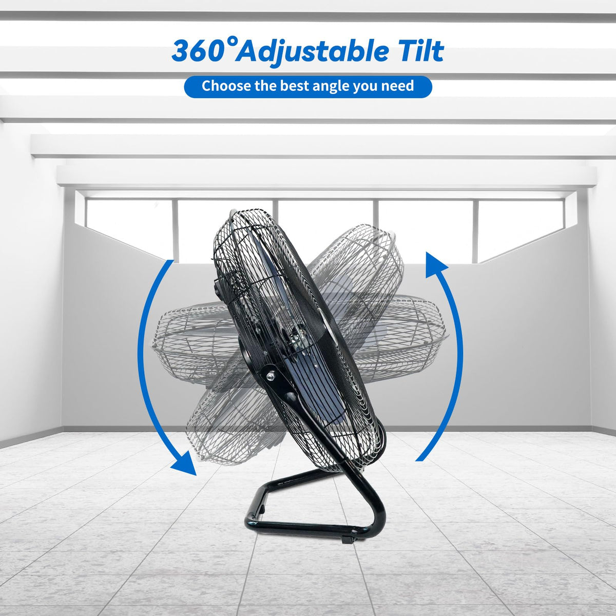 20 Inch High Velocity Floor Fan and 1500W Portable Electric Heater Z7610
