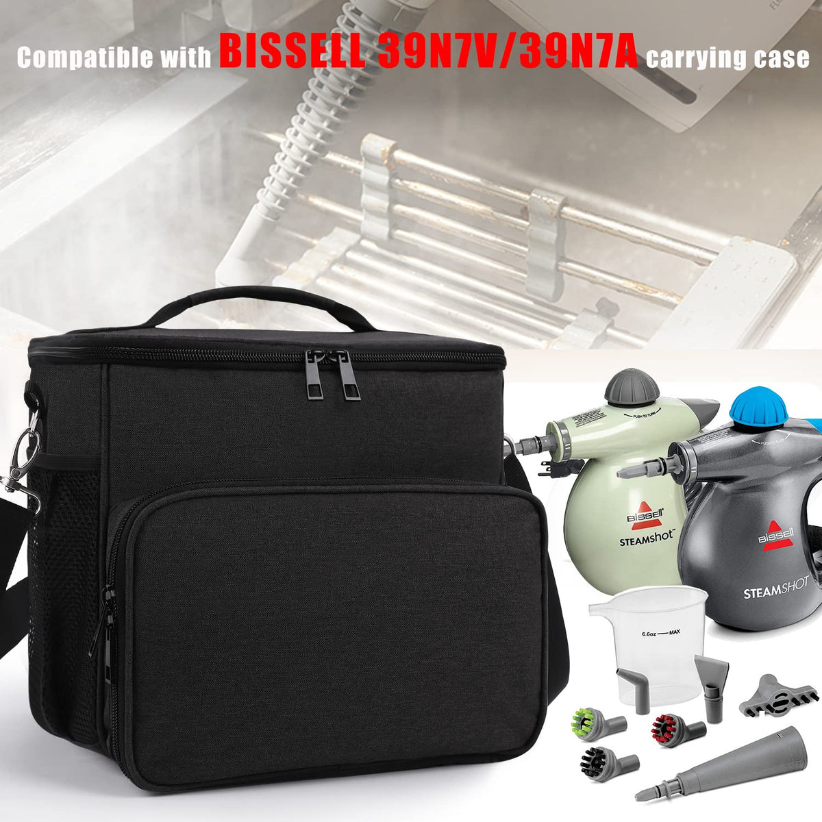 Compatible with Bissell SteamShot Hard Surface Steam Cleaner Carry Bag L1521