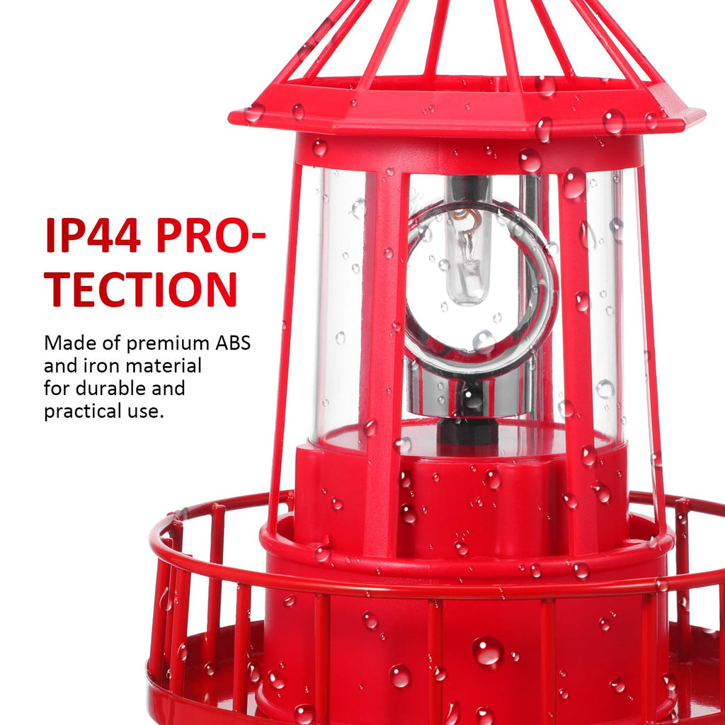 Rotating Metal Solar Lighthouse R32639