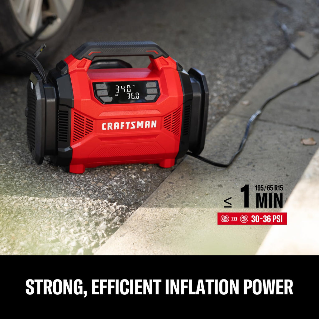 Dual Power Tire Inflator with Digital Gauge K6116