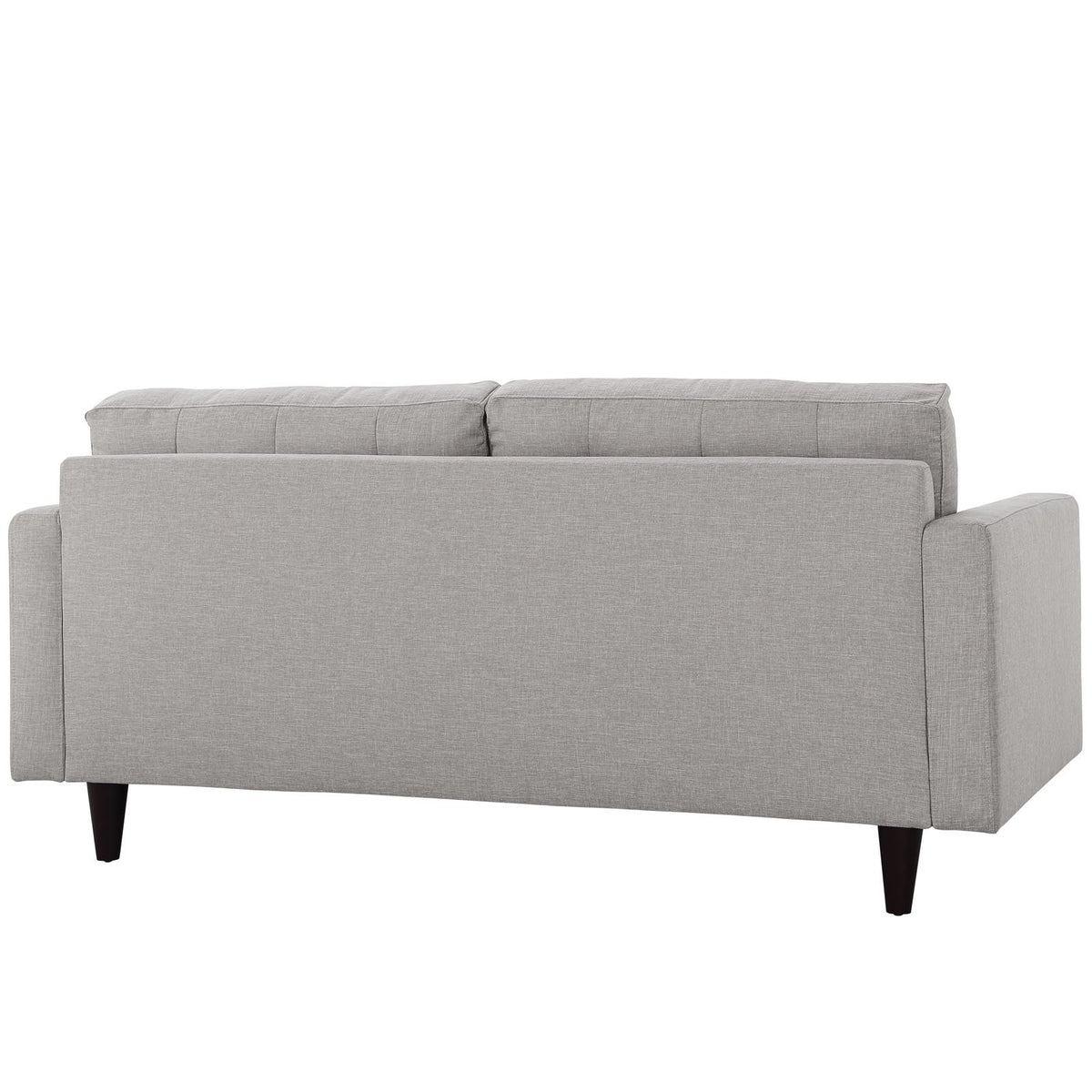 Light Gray Upholstered Fabric Loveseat K1639