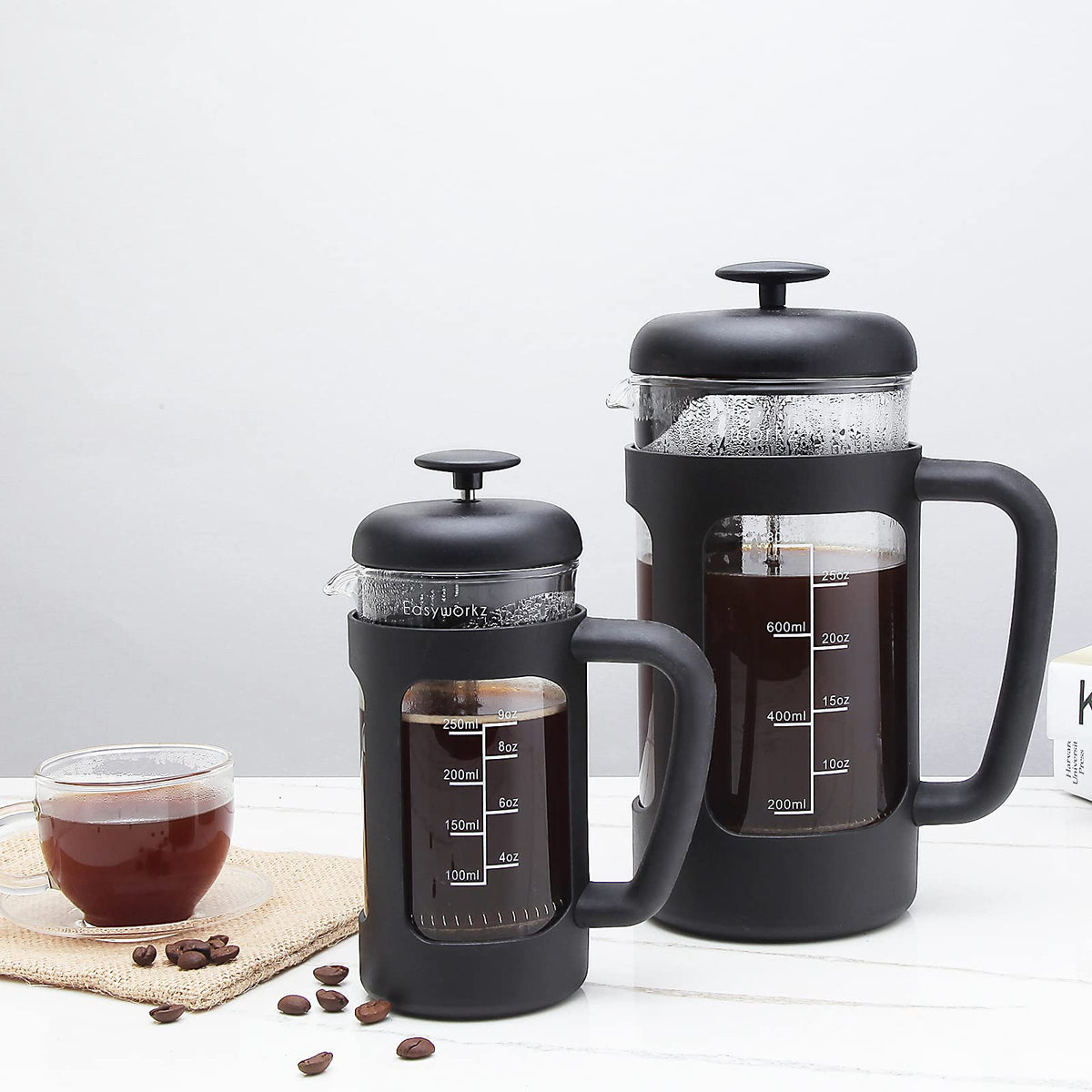 12 oz Stainless Steel French Press with Measuring Spoon Y279127