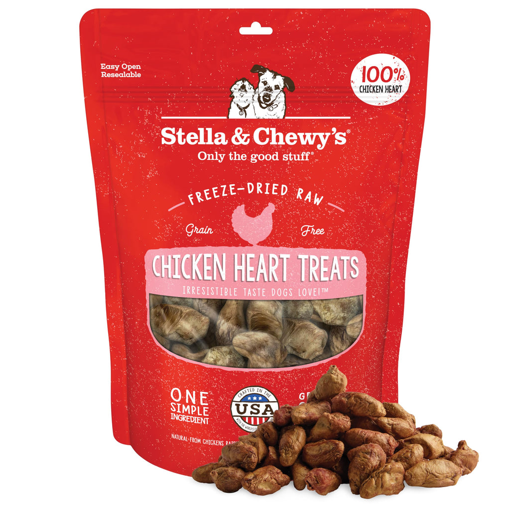 Freeze-Dried Raw Chicken Heart Dog Treats 11oz Bag V652921