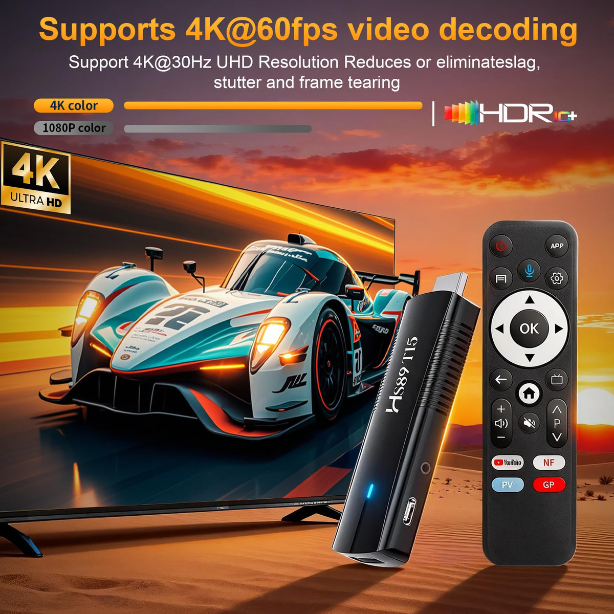 Android 14.0 TV Stick with Voice Remote I642136