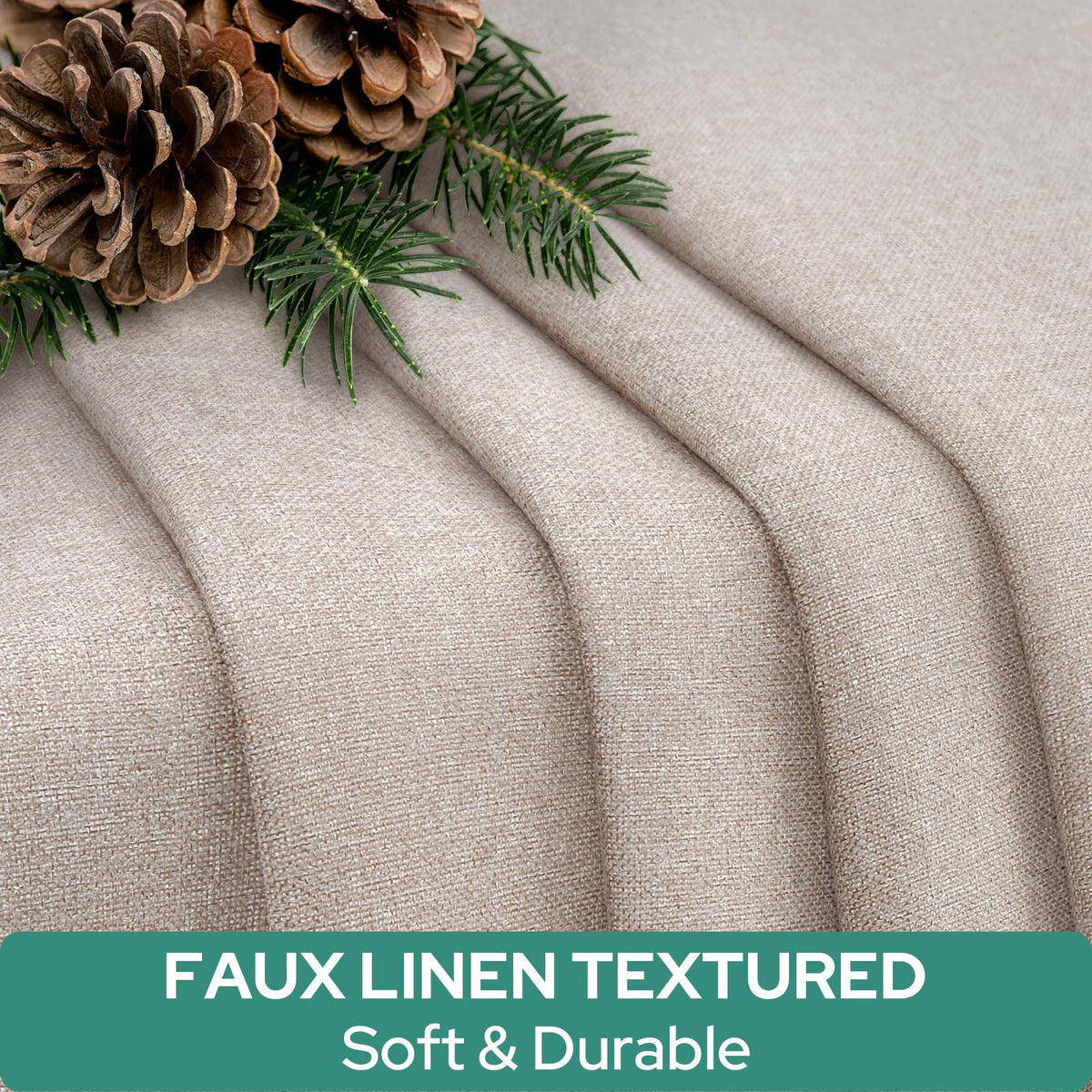100% Blackout Linen Door Curtains 26x68 Inch W783145
