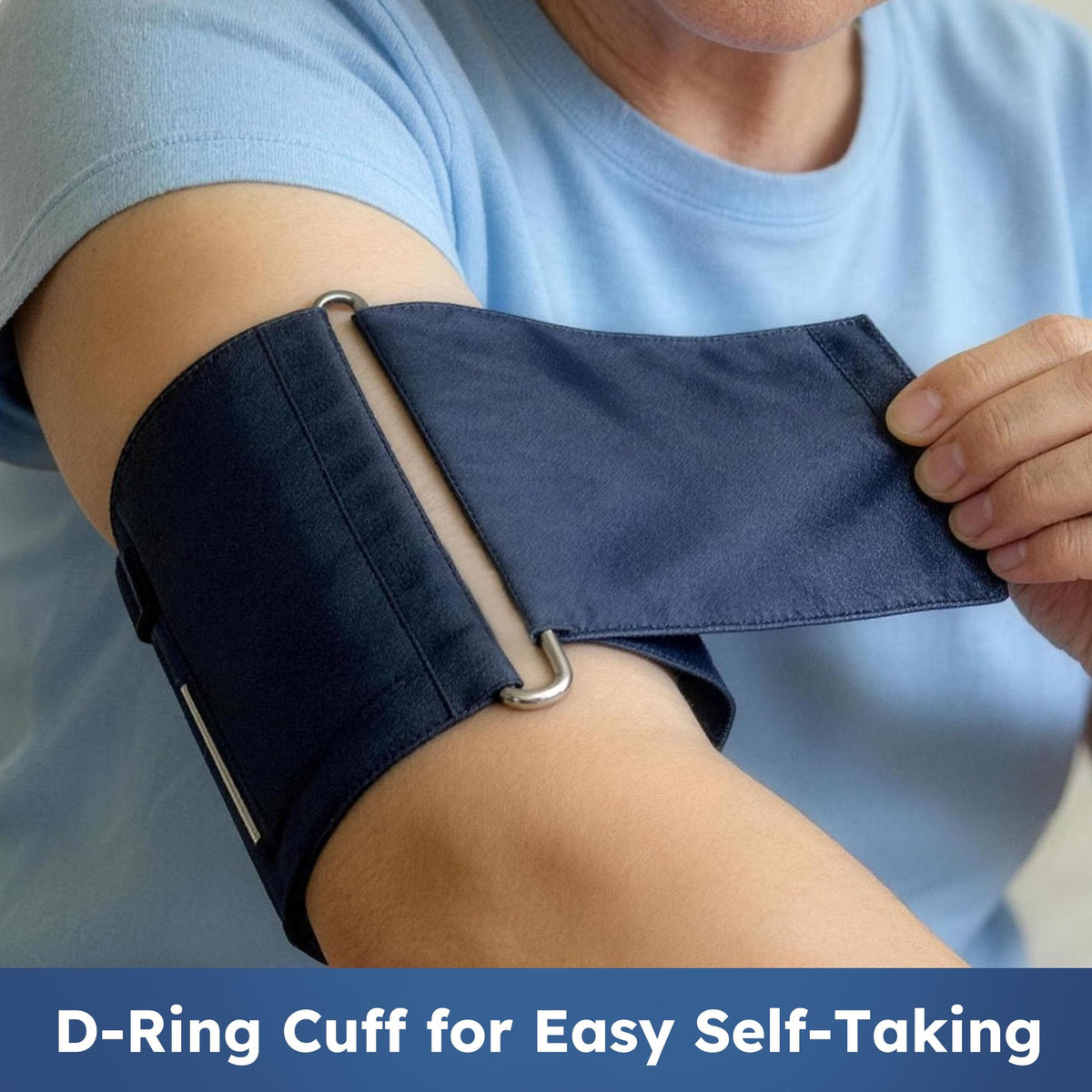 Blood Pressure Cuff and Stethoscope Kit with D-Ring, Standard Adult Size, Navy L75403