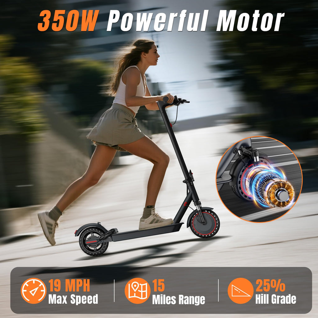 Electric Scooter with Dual Suspension, Solid Tires, Foldable C963651