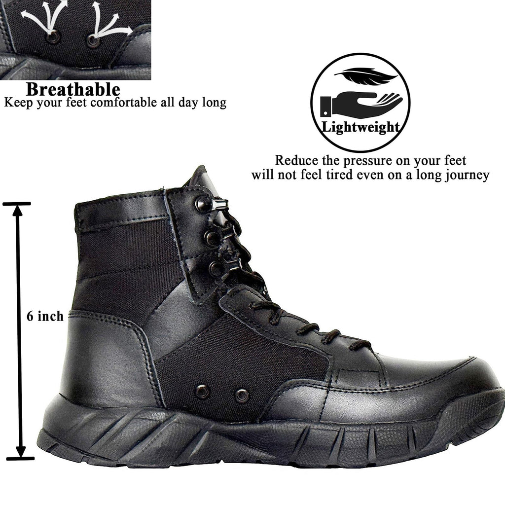 6 Inch Lightweight Tactical Combat Boots Coyote Military Hiking Shoes X312683