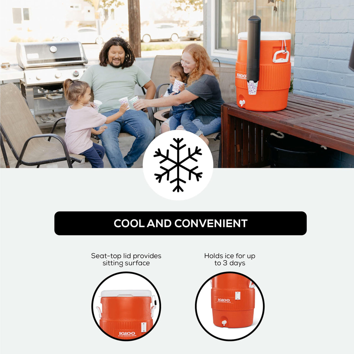 Insulated Beverage Dispenser with Spout E1684