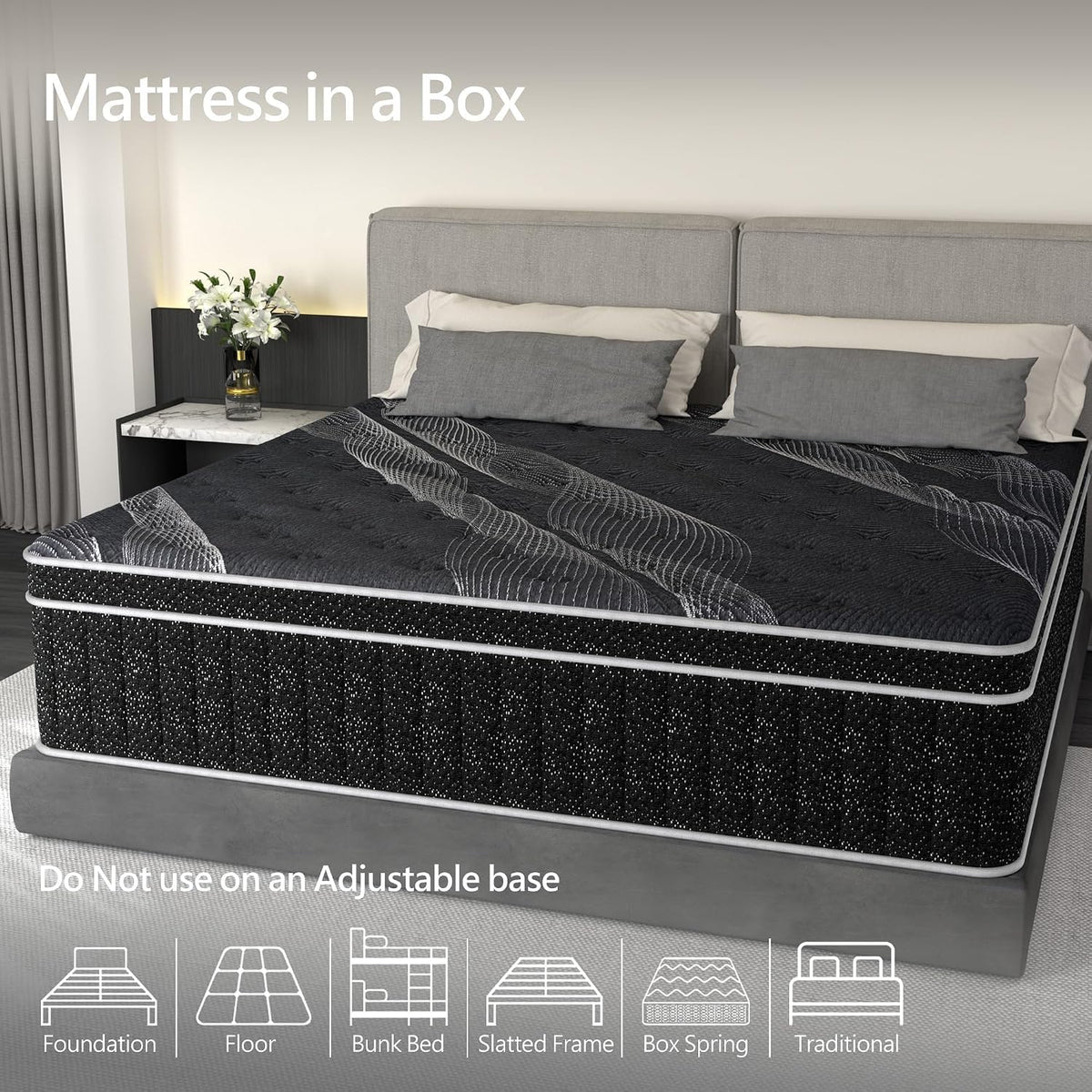 Full Size 12 inch Hybrid Memory Foam Mattress X8170