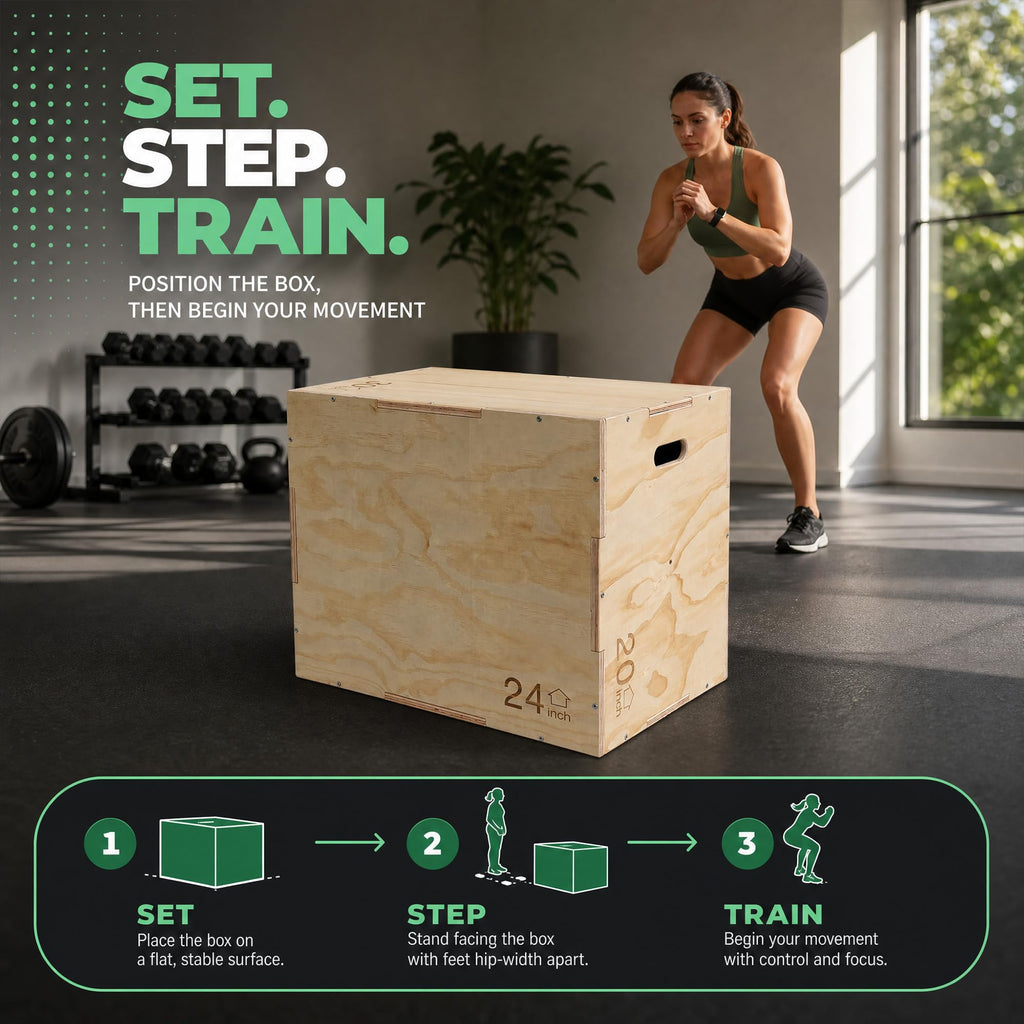 Non-Slip Wooden Plyo Box P2463