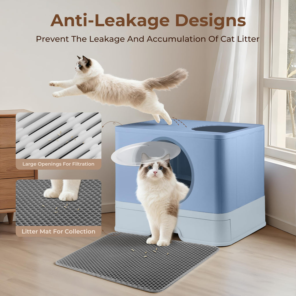 XXXL Stainless Steel Litter Box with Lid Q333