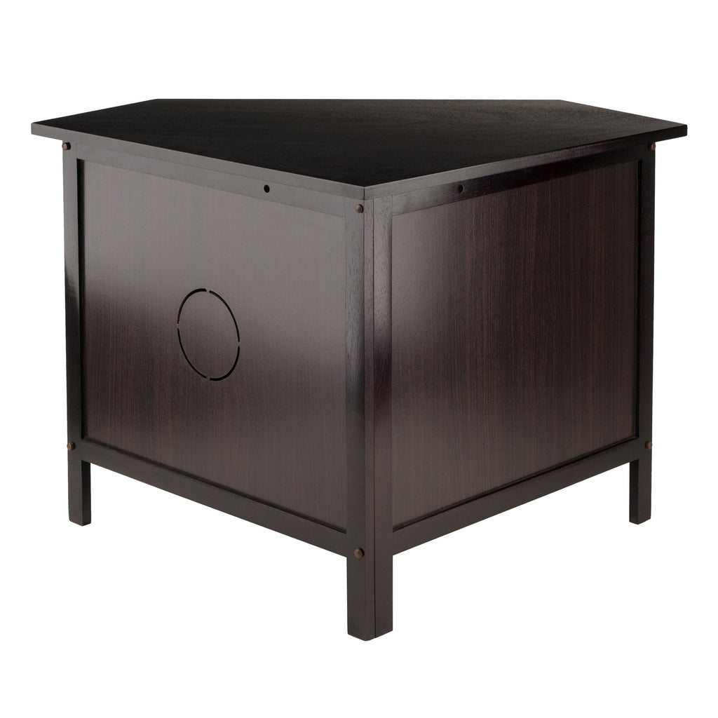 Compact Espresso Corner TV Stand B630