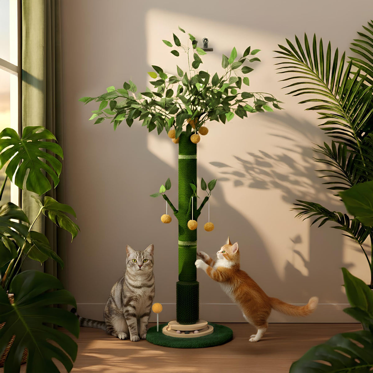 46" Extra Tall Sisal Rope Cat Scratching Post E8974