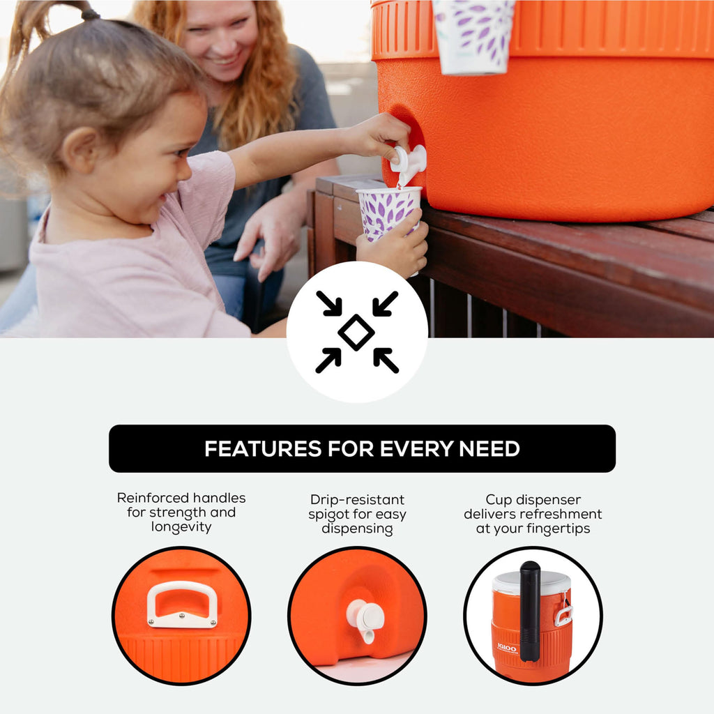 Insulated Beverage Dispenser with Spout E1684