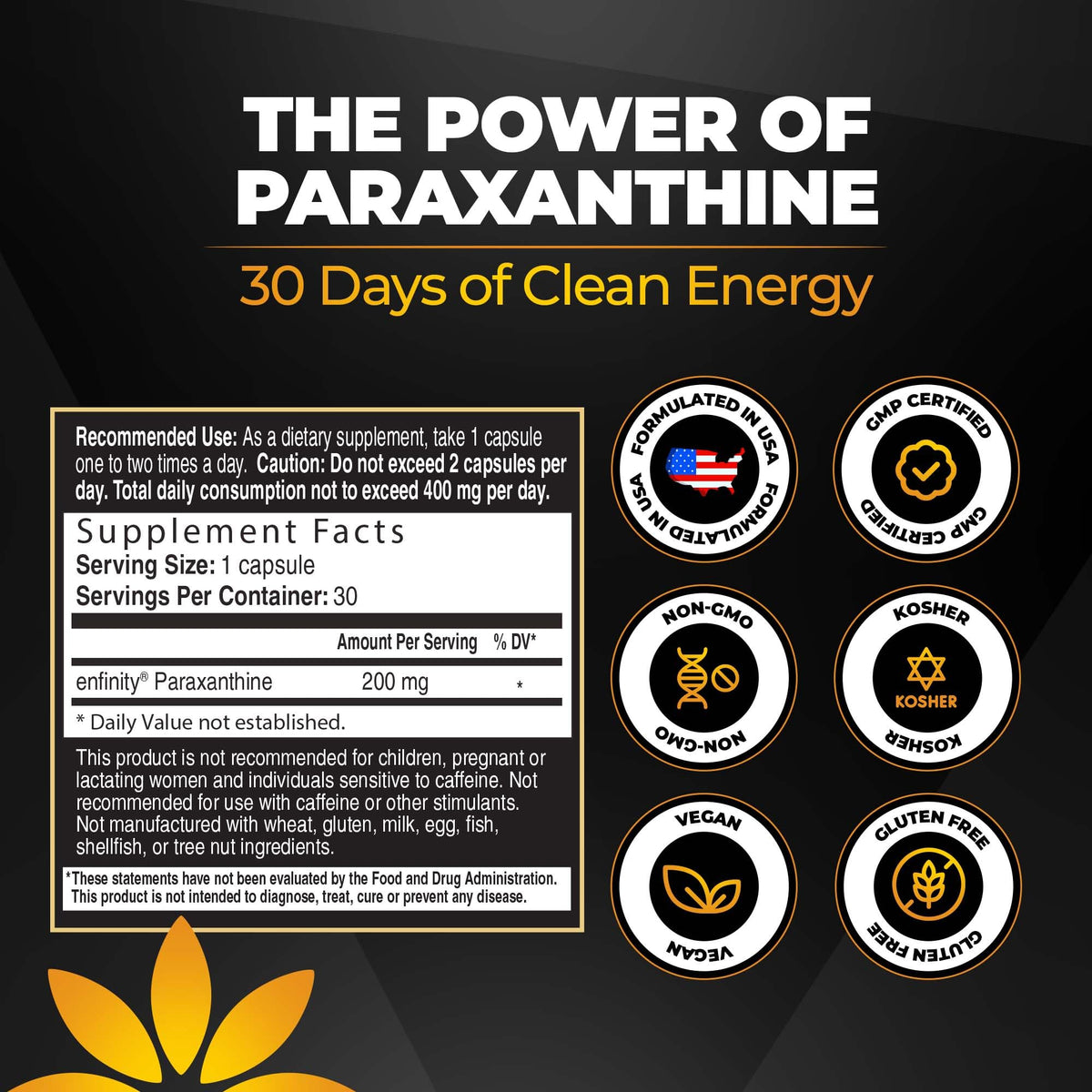 200 mg Paraxanthine Capsules X830350