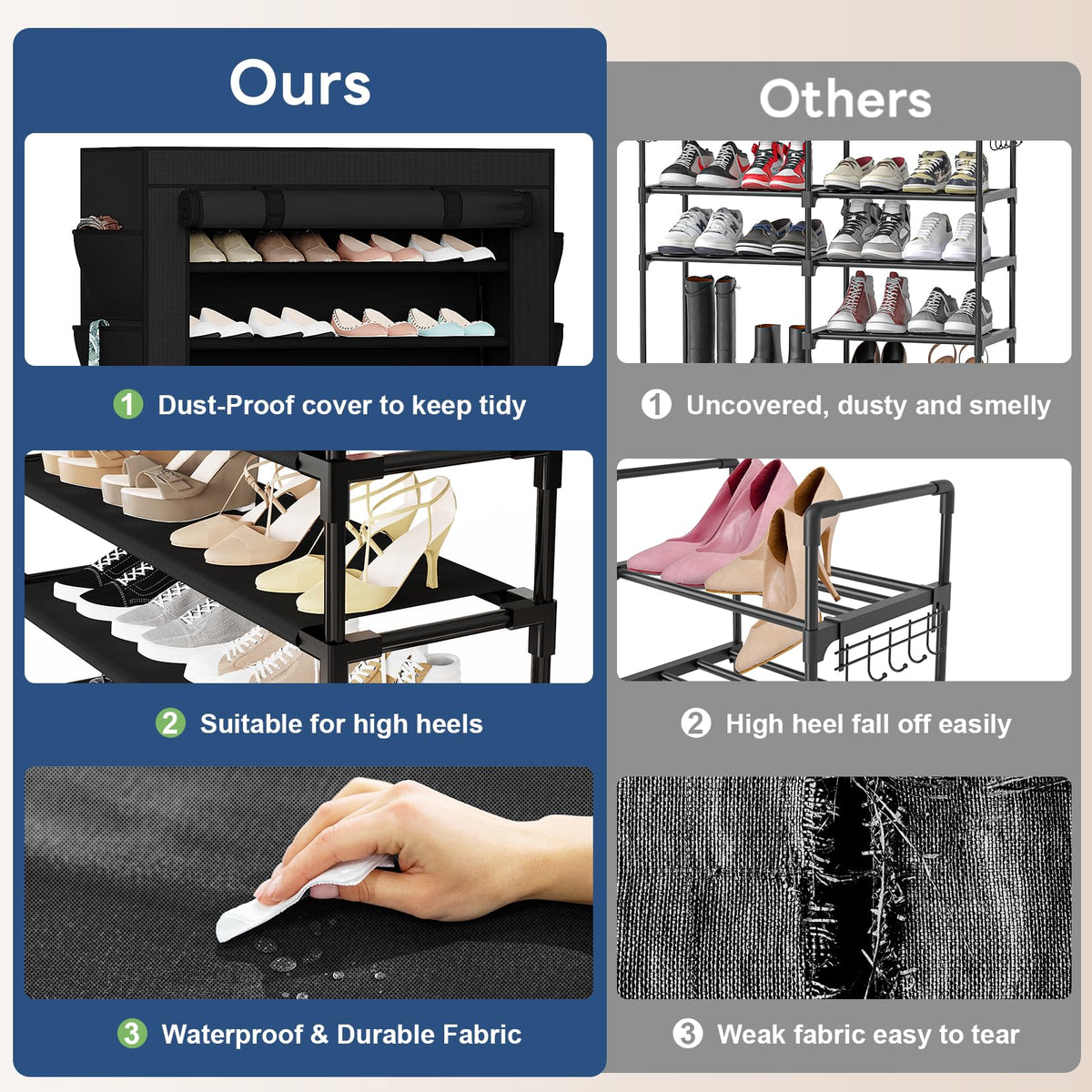 Shoe Rack with Cover F975834