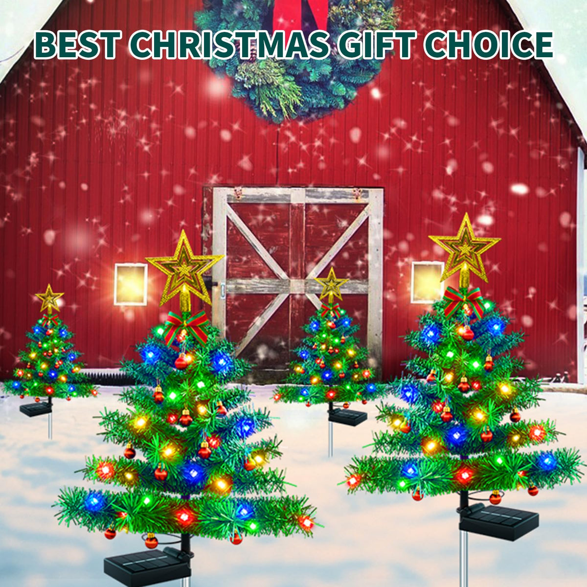 Solar Outdoor Christmas Tree Lights T51639