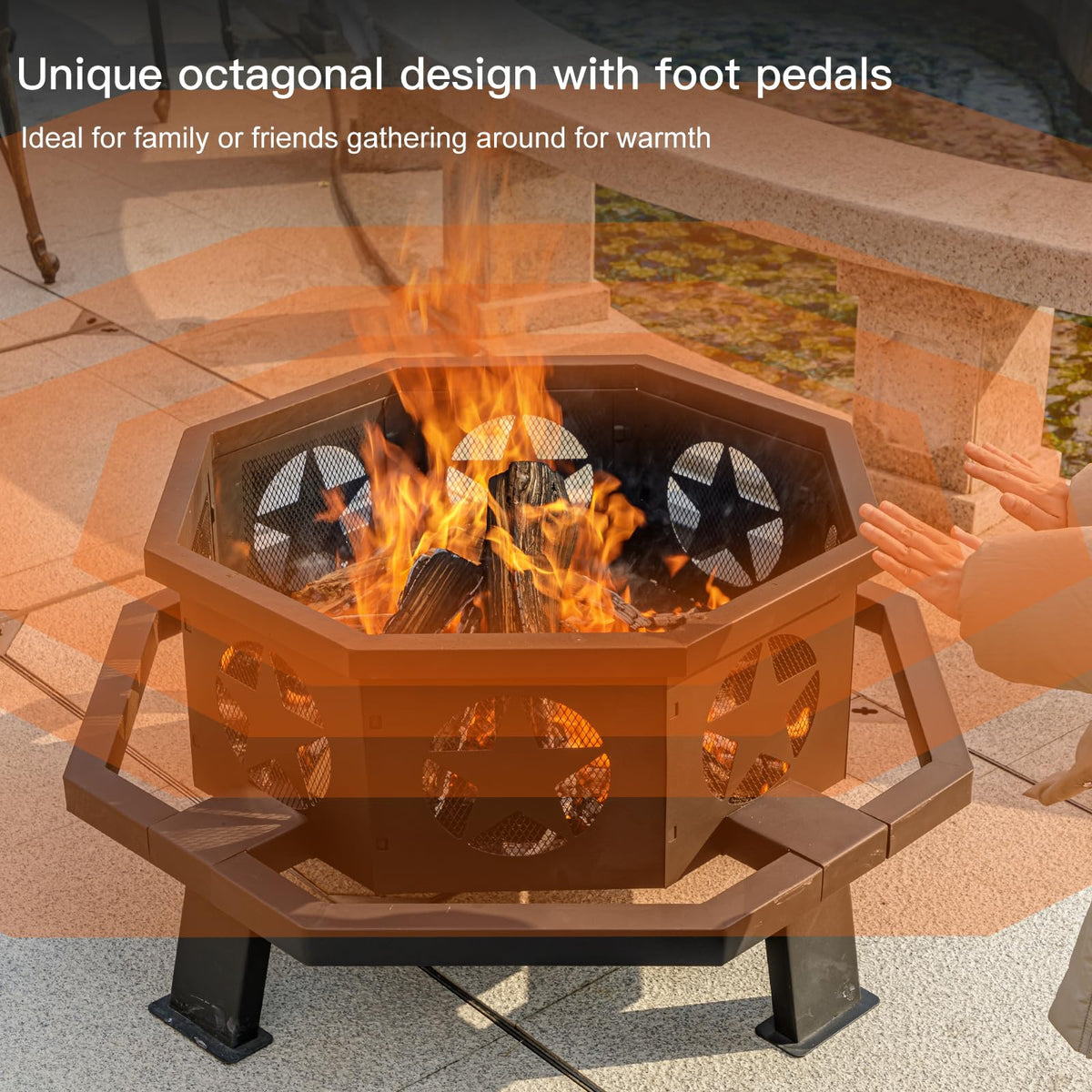 32 inch Fire Pit with Fire Poker R840900
