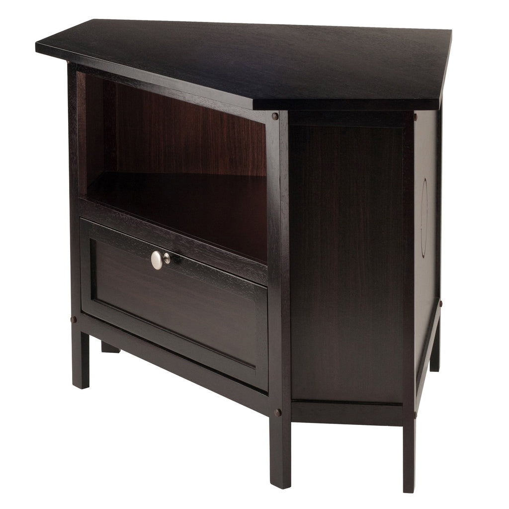 Compact Espresso Corner TV Stand B630