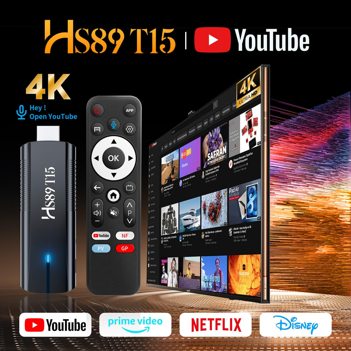 Android 14.0 TV Stick with Voice Remote I642136