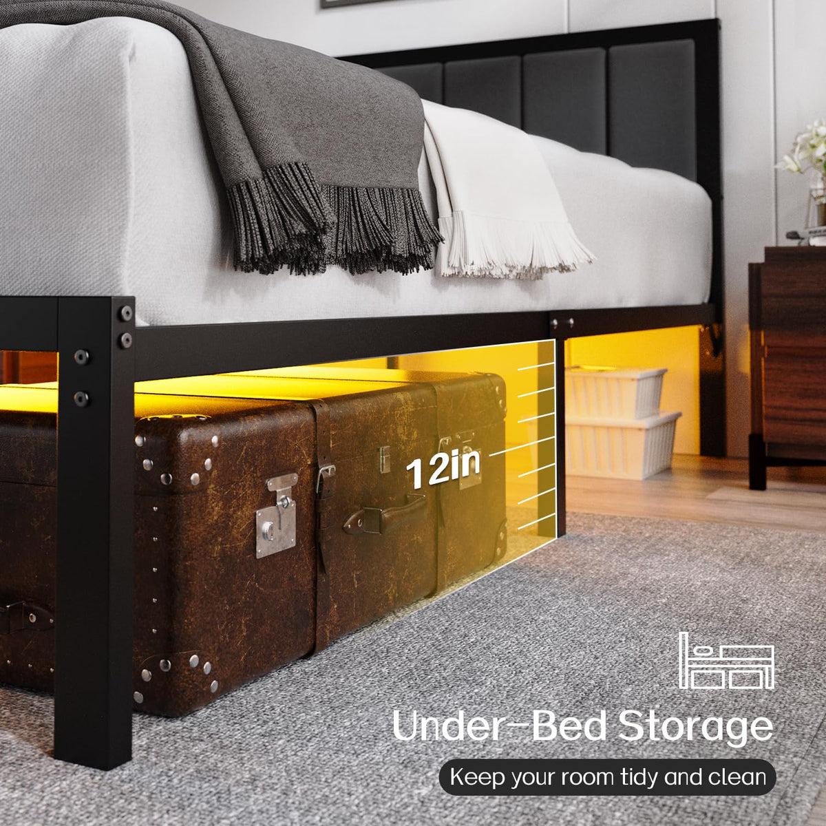 Full Bed Frame with Headboard A36744