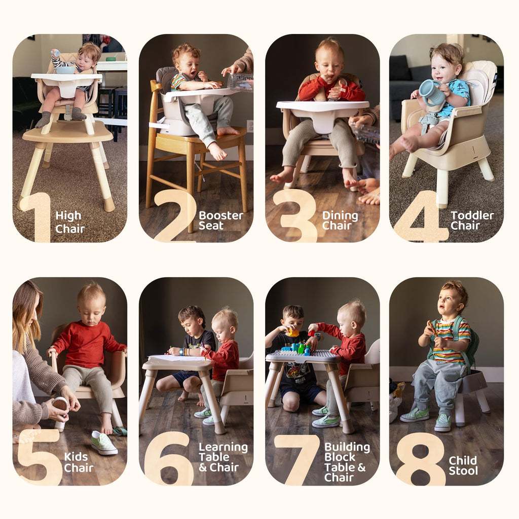 8-in-1 Convertible Baby High Chair J551092