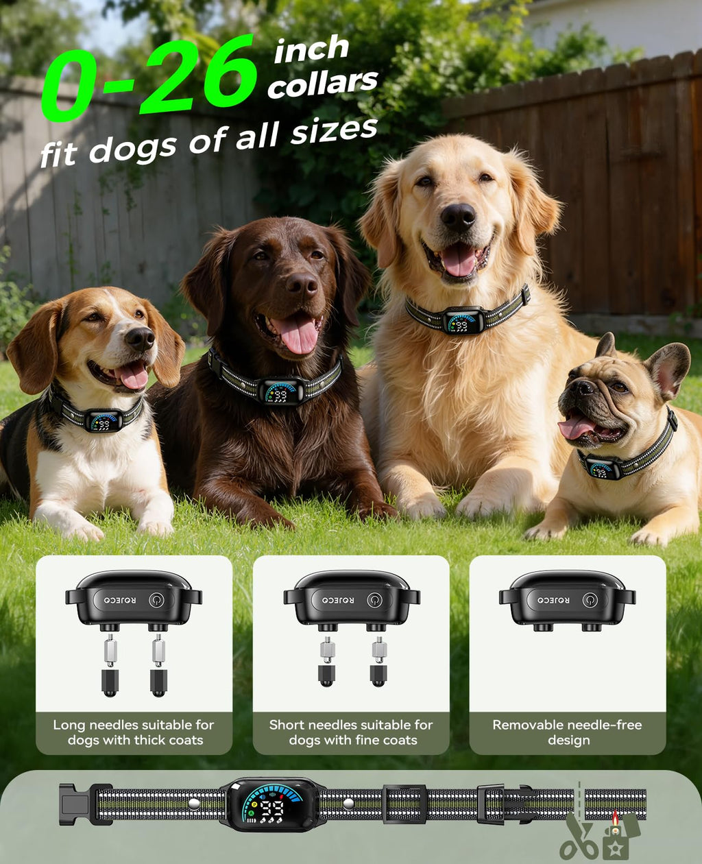 2-in-1 Dog Shock Collar & Bark Collar K1822