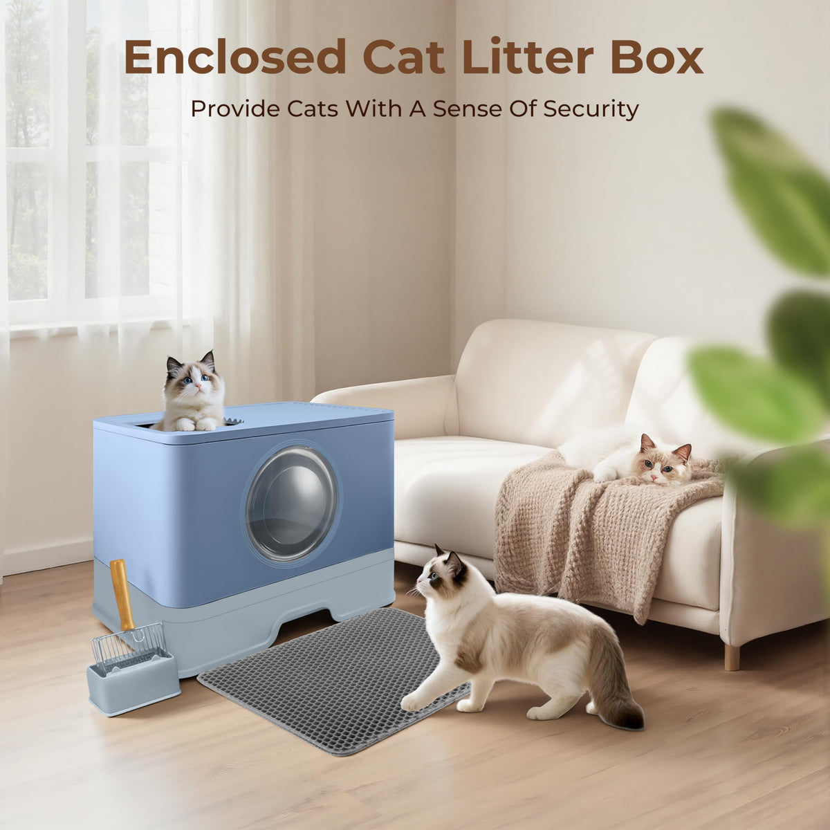 XXXL Stainless Steel Litter Box with Lid Q333