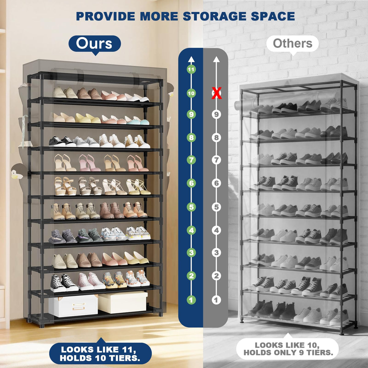 Shoe Rack with Cover F975834