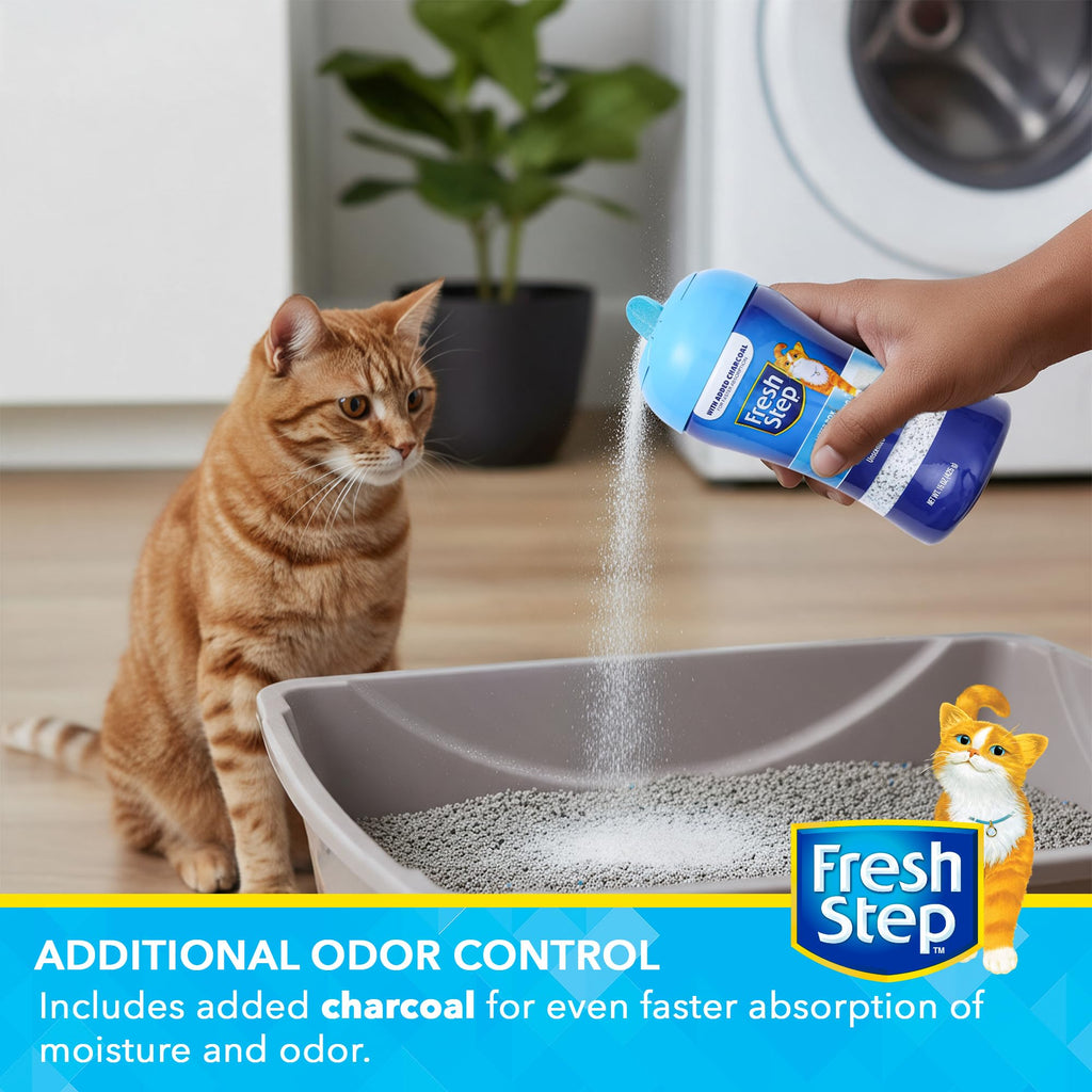 Charcoal Odor Eliminating Cat Litter Box Powder, 15 Oz V6157