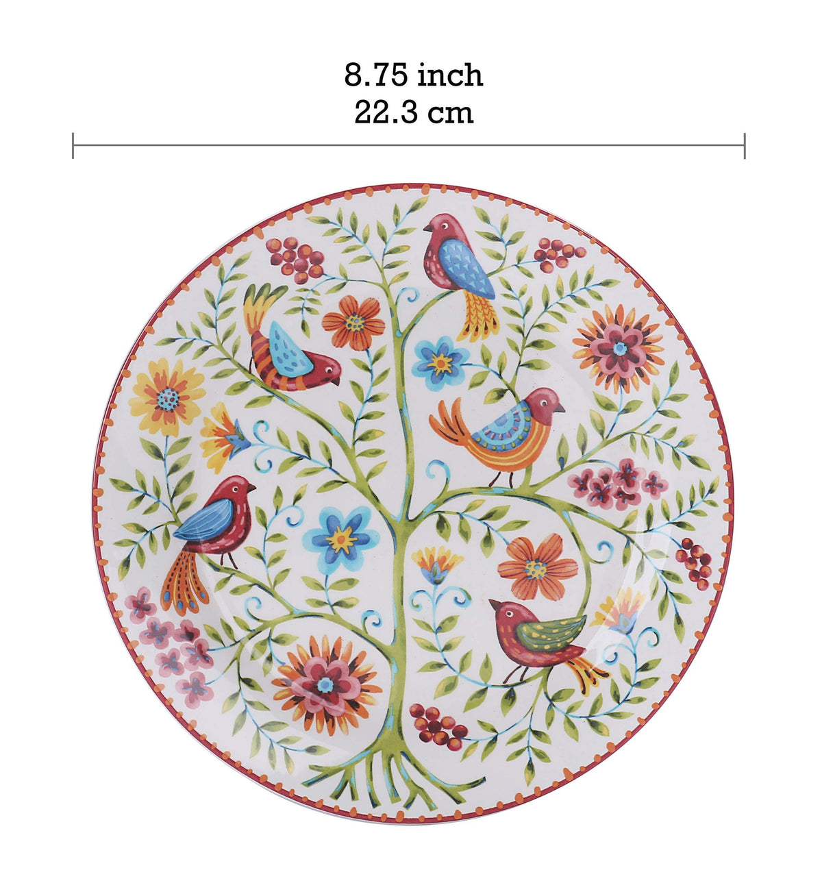 Red Ceramic 12 pcs Dinnerware Set, Service for 4 H280