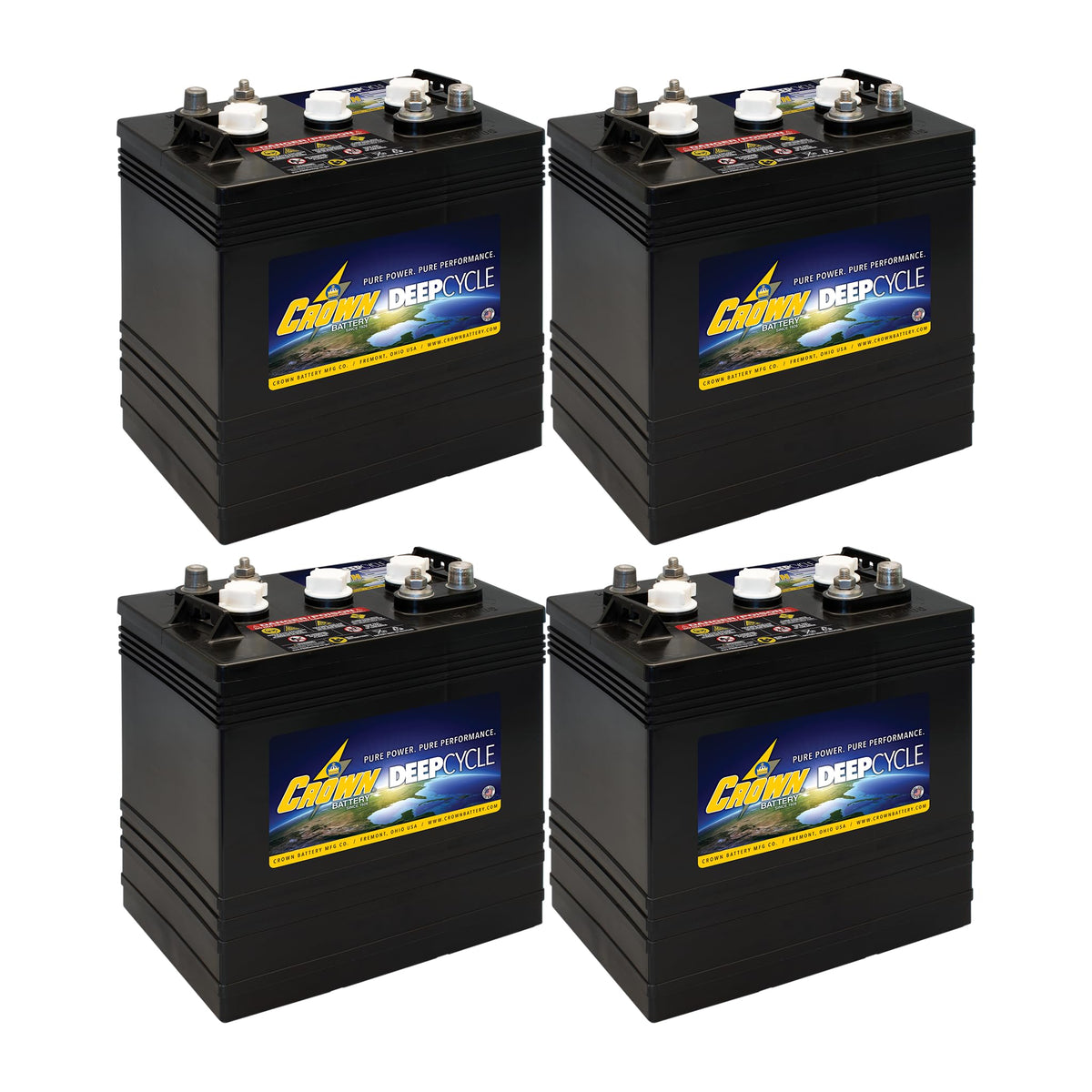 6V 260Ah Flooded Lead Acid Deep Cycle Battery Pack of 4 Z51830
