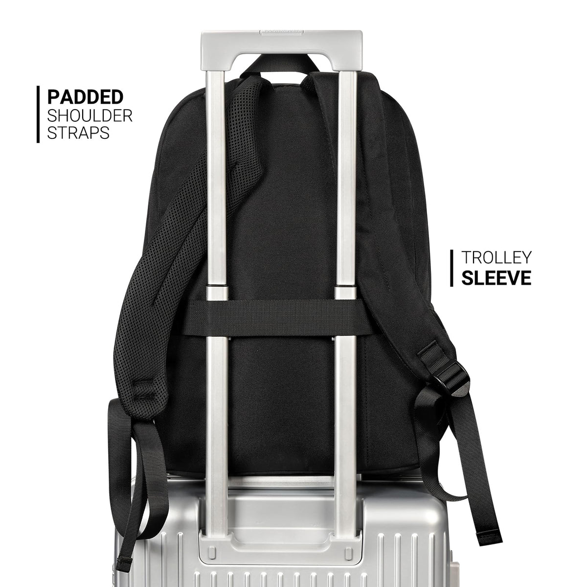 Black 26L Water Resistant Backpack U3721