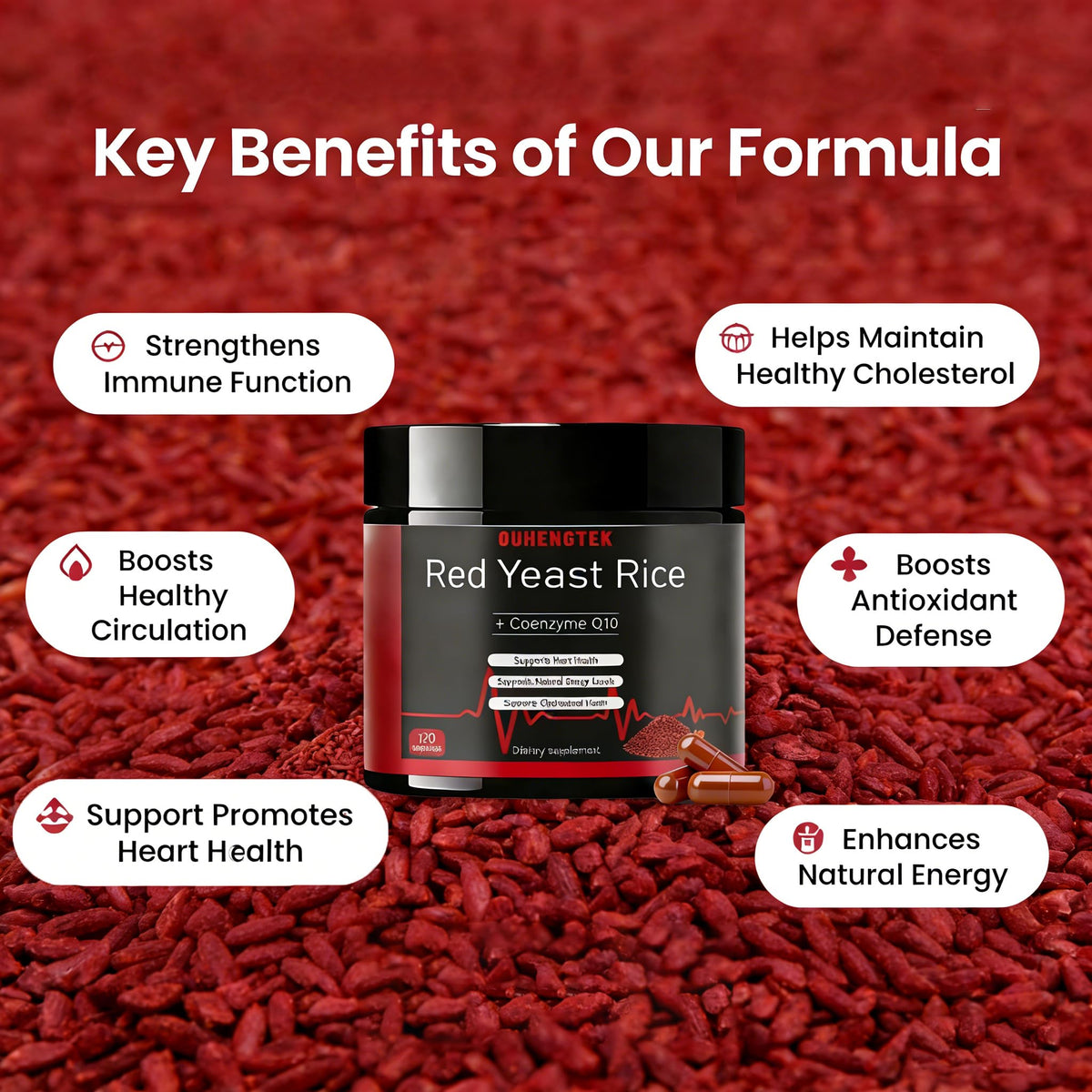 1200mg Red Yeast Rice 120 Capsules F529037