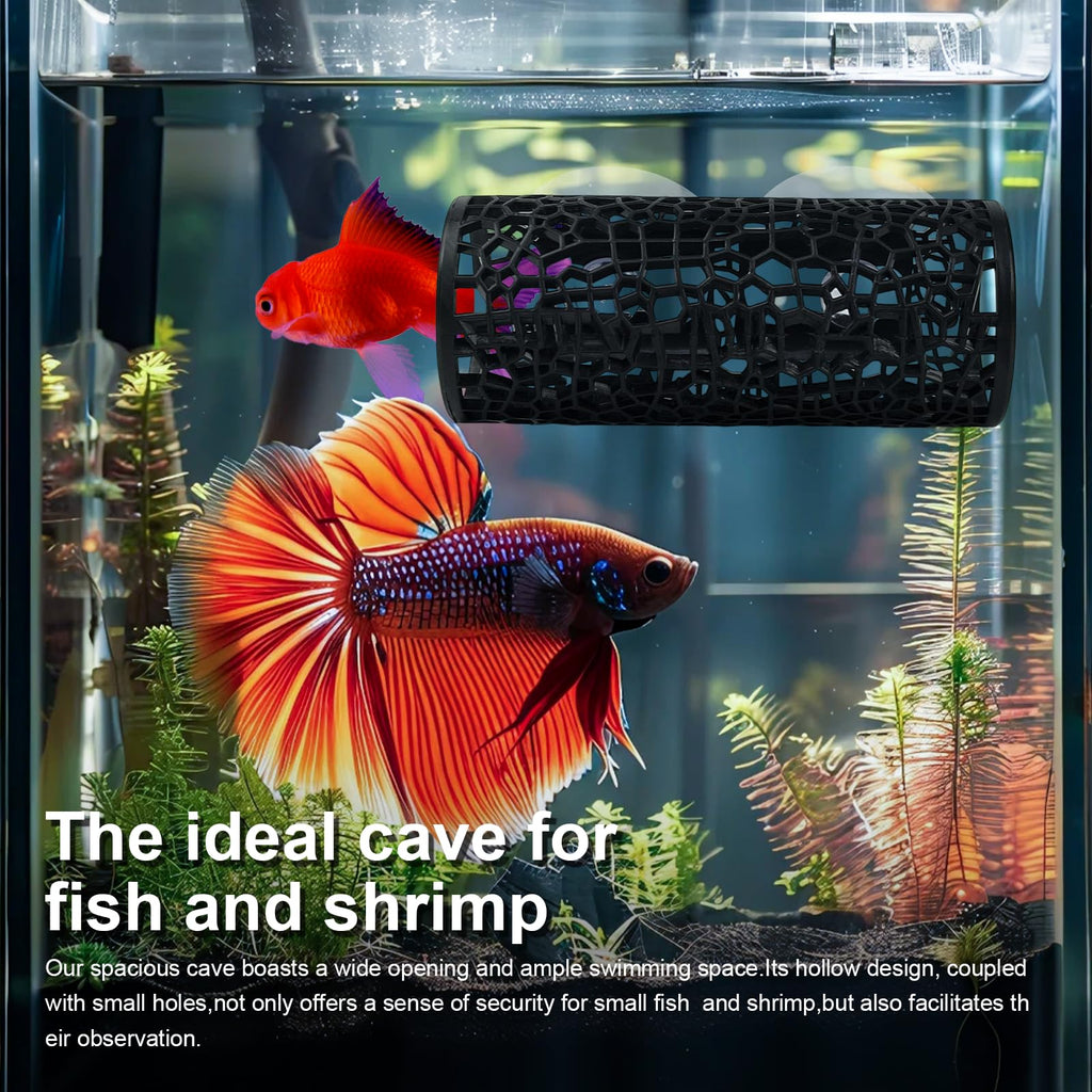 Betta Hammock Set, Fish Tank Decor, Fish Hammock & Hide Tunnel Betta Leaf Pad G168