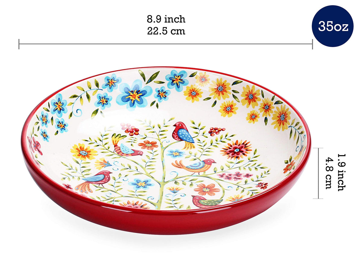 Red Ceramic 12 pcs Dinnerware Set, Service for 4 H280