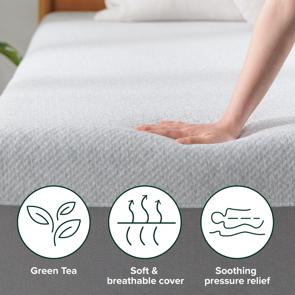 8 Inch Memory Foam Mattress, Twin, Medium Firm W395