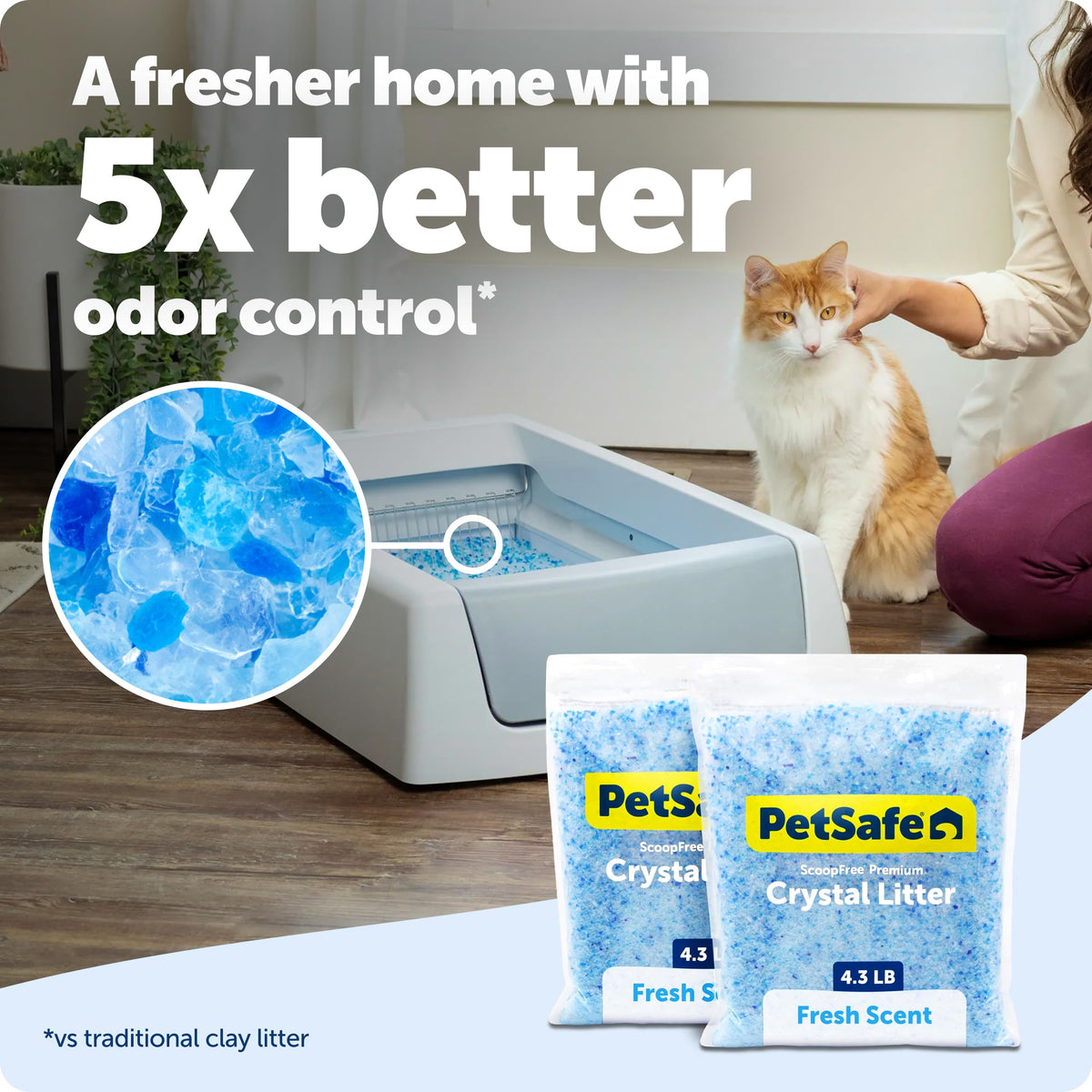 Fresh Scent 4.3 Lb 2 Pack Crystal Litter G6294