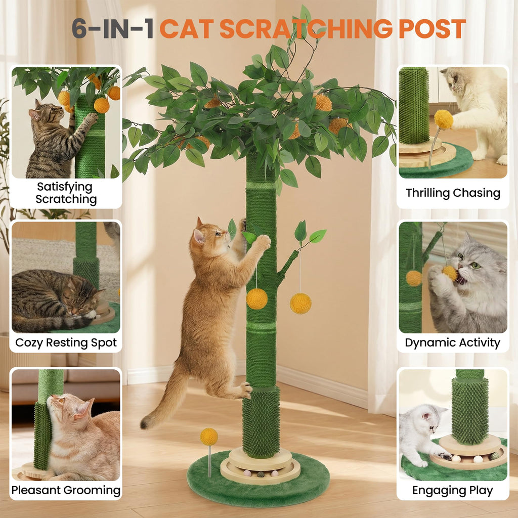 46" Extra Tall Sisal Rope Cat Scratching Post E8974