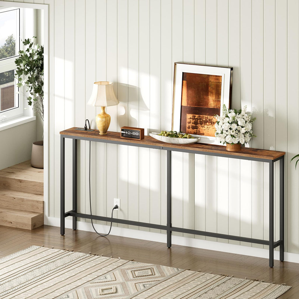 70.9" Narrow Console Table with Power Outlet M59848