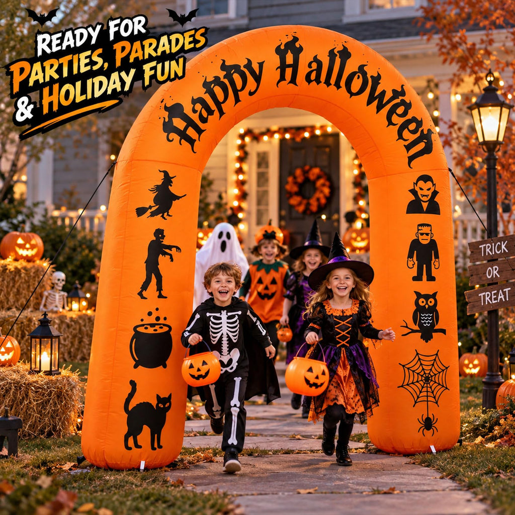 8FT Halloween Inflatable Arch with LED Lights D703900