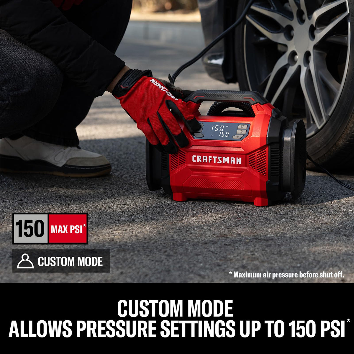 Dual Power Tire Inflator with Digital Gauge K6116