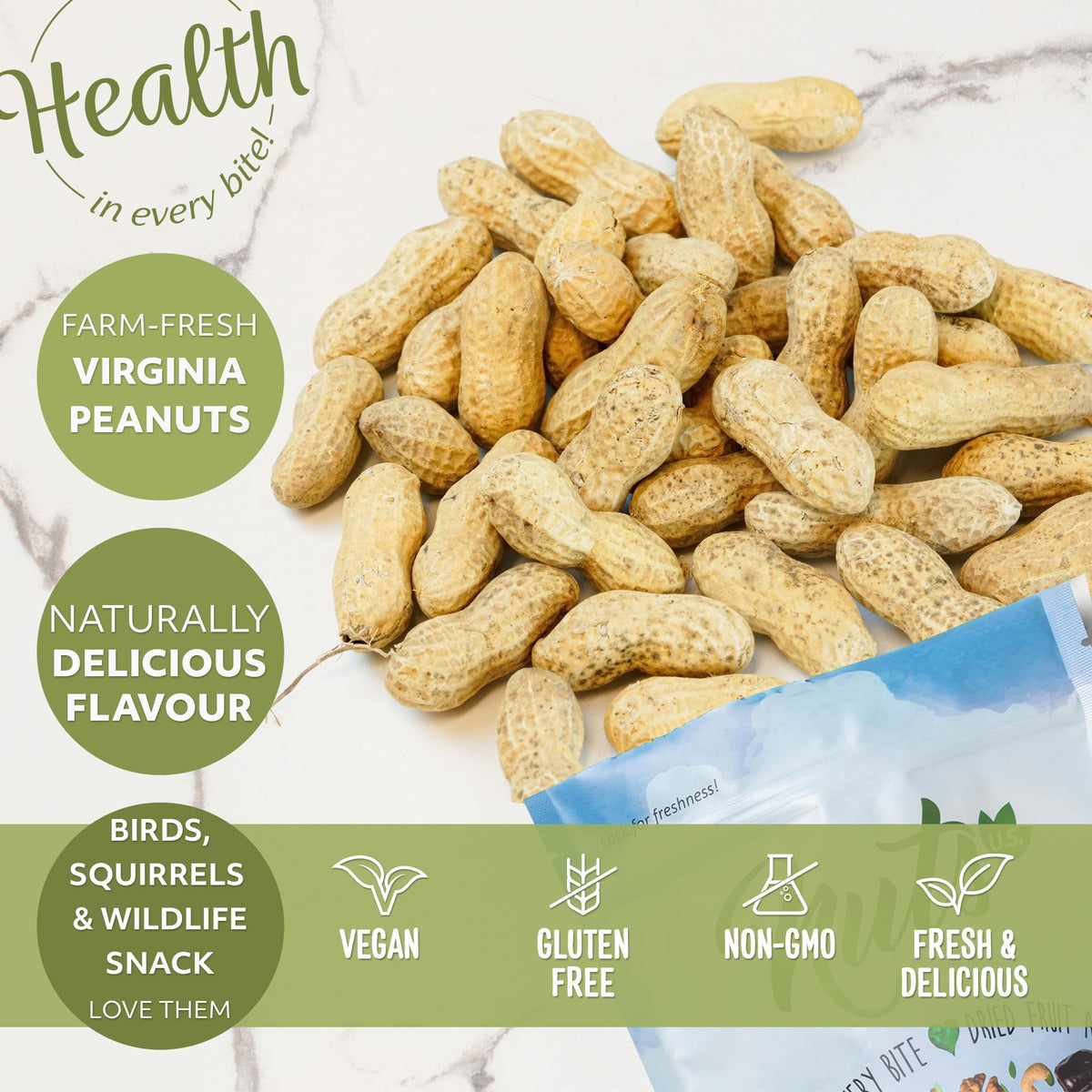 Whole In Shell Unsalted Peanuts 2 LBS Y6982