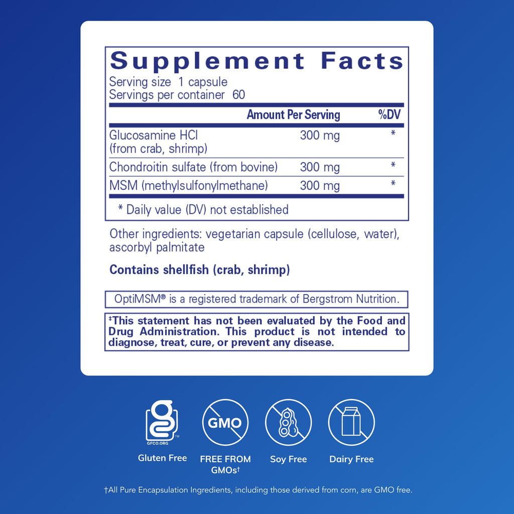Glucosamine Chondroitin with MSM, 60 Capsules F769