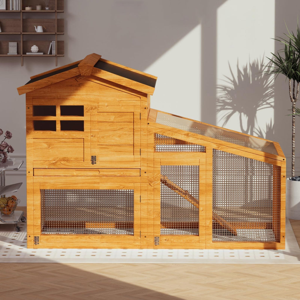 54" 2-Tier Wooden Rabbit Hutch L189553