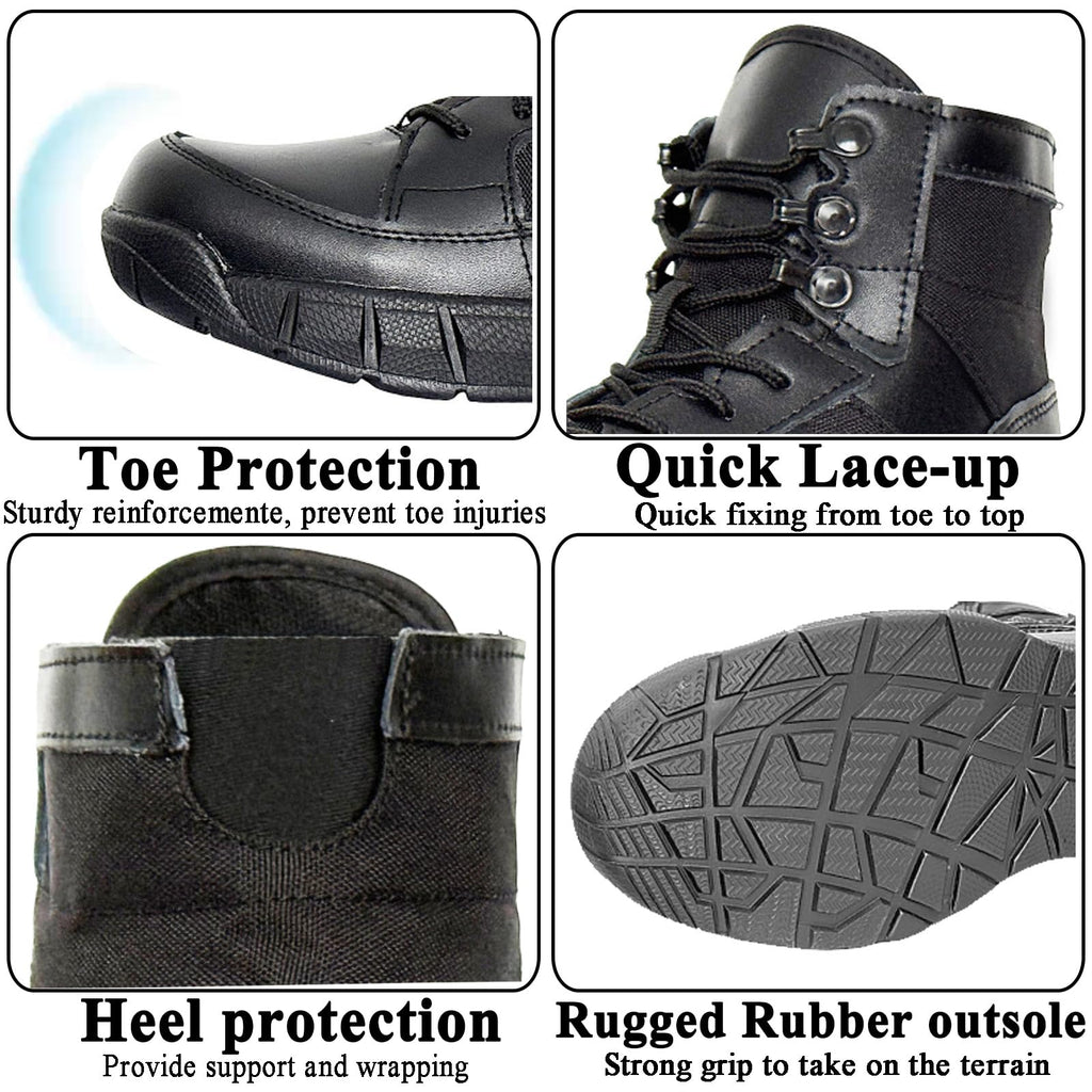 6 Inch Lightweight Tactical Combat Boots Coyote Military Hiking Shoes X312683