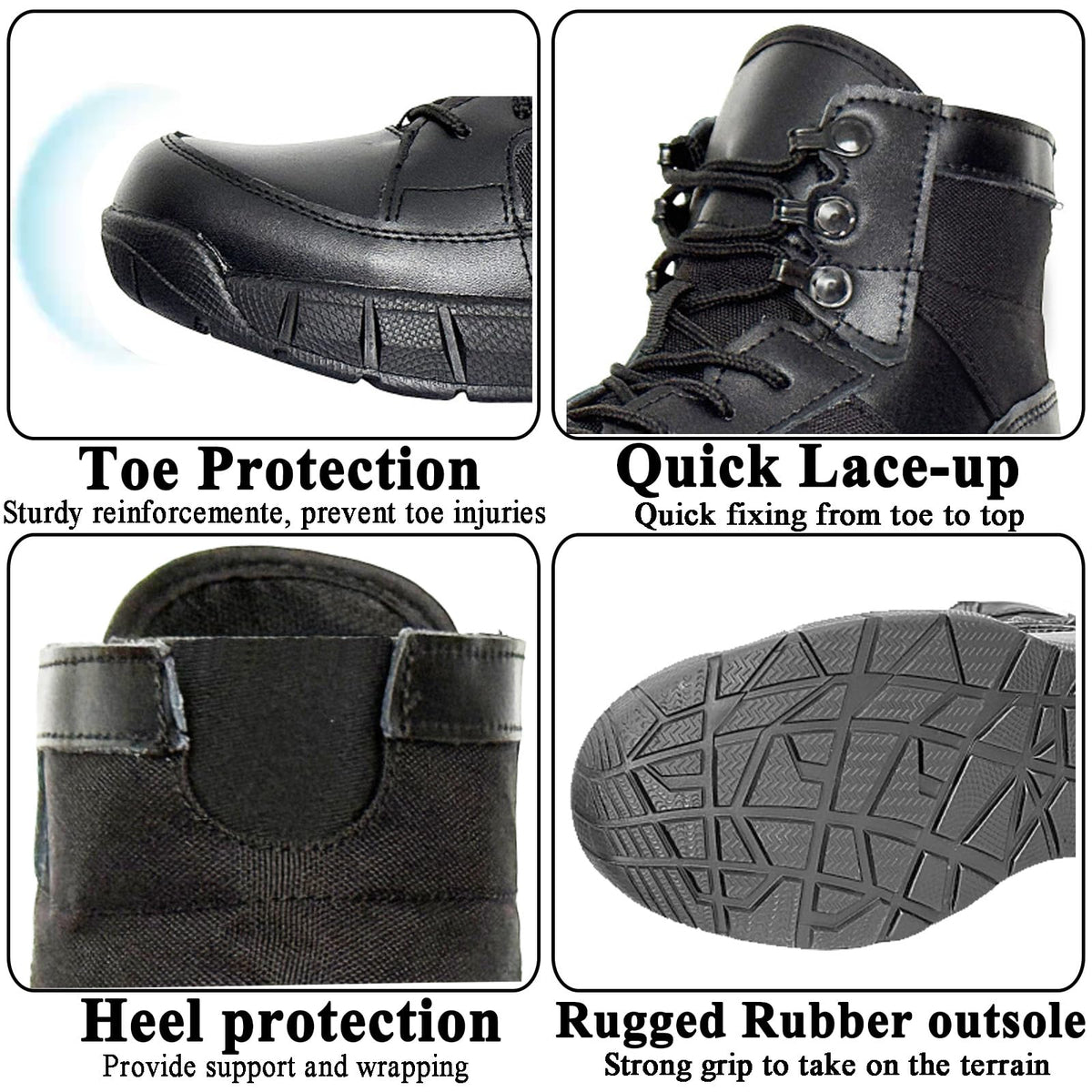 6 Inch Lightweight Tactical Combat Boots Coyote Military Hiking Shoes X312683