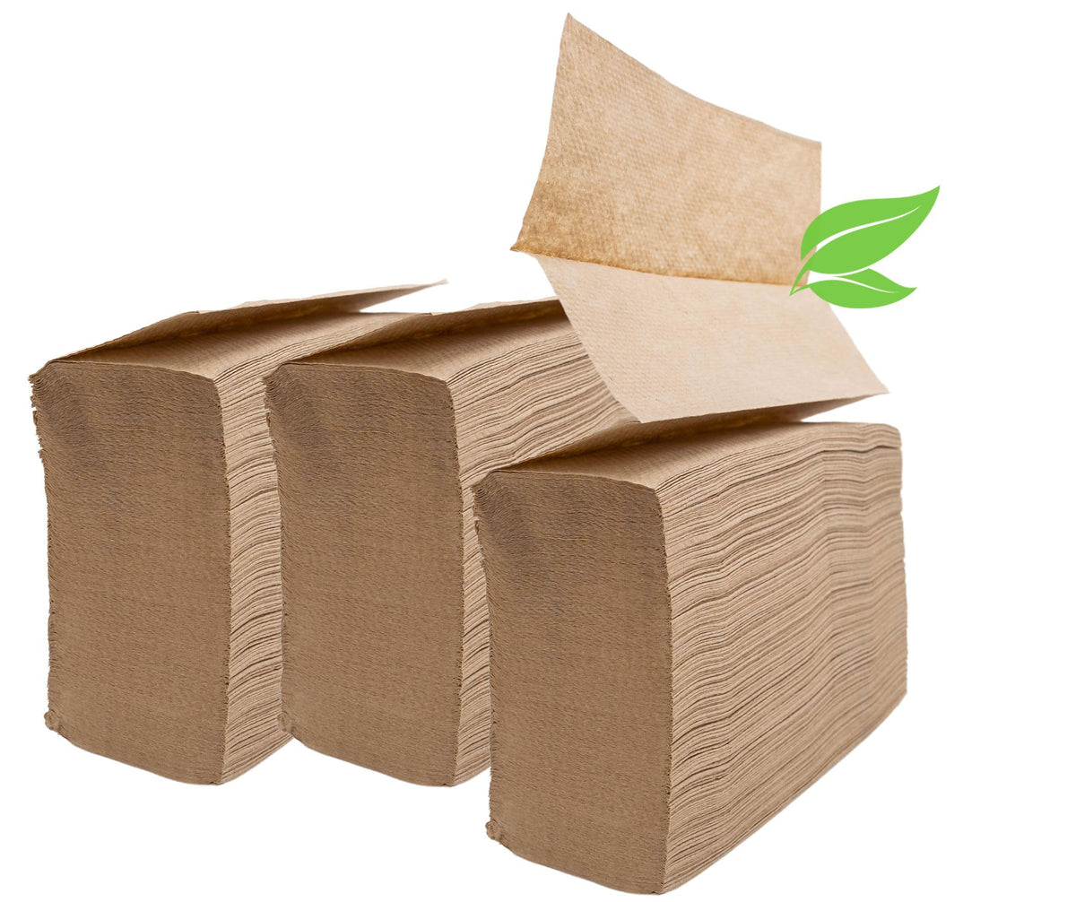 Brown Unbleached Z-Fold Paper Towels 1000ct K939217